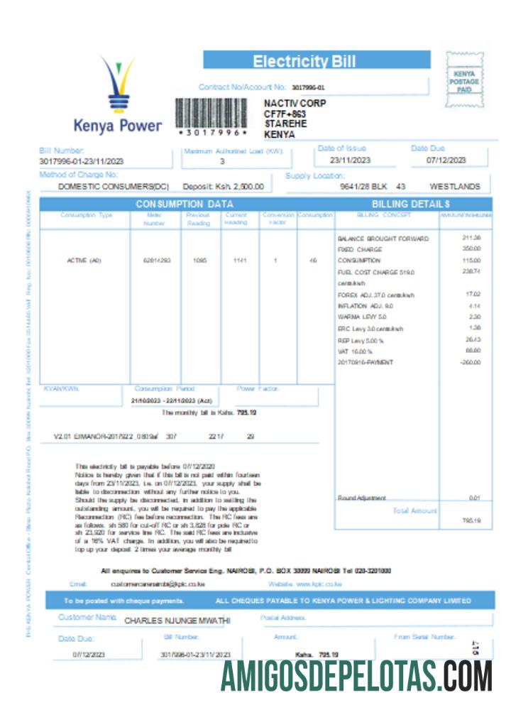 Projeto de lei de serviços públicos de energia do Quênia, SCR baixar para verificação
